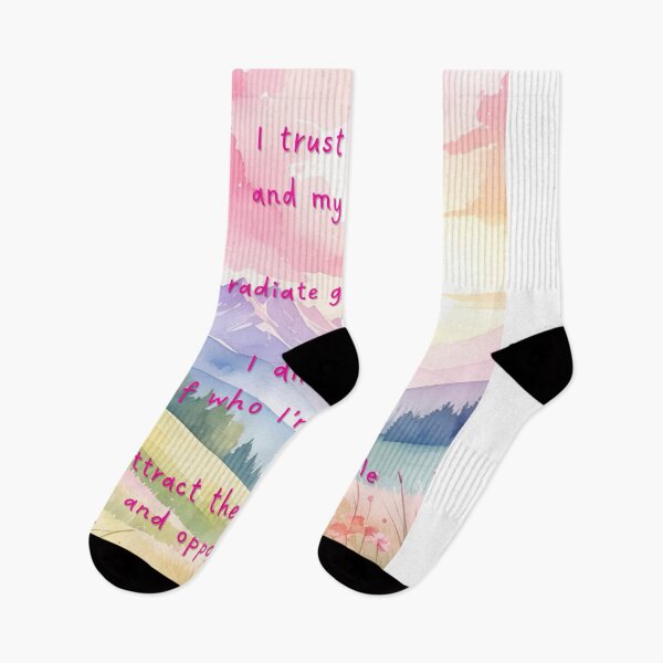 Item preview, Positive Affirmations Pastel Mountain Scene designed and sold by Imagined Creations .
