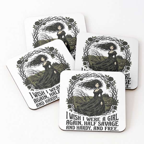 Item preview, Half Savage And Hardy And Free Wuthering Heights Quote designed and sold by Fenay Designs.