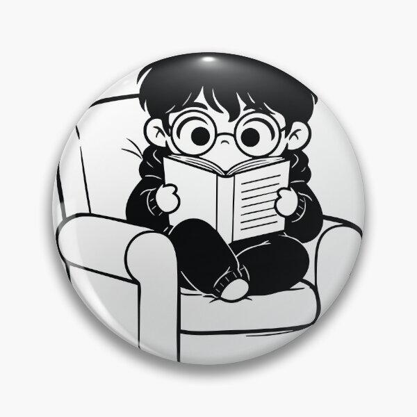 Item preview, Child Reading Cozy Armchair Black and White designed and sold by PixelStudioBe.
