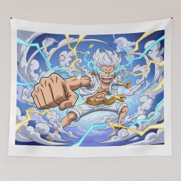 Item preview, Monkey D Luffy Gear 5 Sun God Nika Anime Art designed and sold by ascendzero.