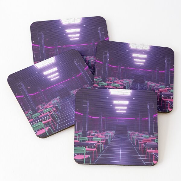 Item preview, Neon Vaporwave Liminal Space Mall Food Court designed and sold by powersunlight.
