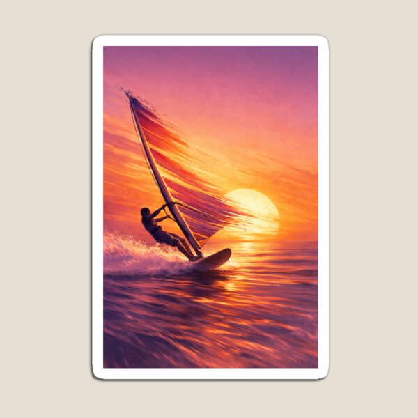 Item preview, Extreme Windsurfing in Sunset Light designed and sold by SylviaPalette.