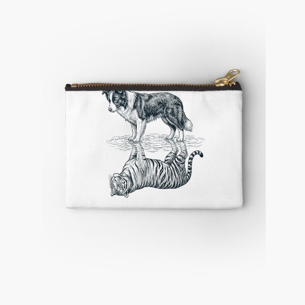 Item preview, Vintage Border Collie Reflection Tiger Dog Lover designed and sold by DoodleTortle.