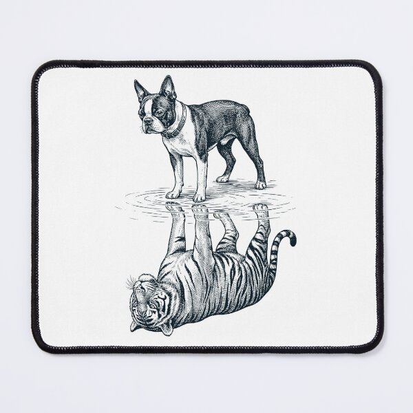Item preview, Vintage Boston Terrier Reflection Tiger Dog Lover designed and sold by DoodleTortle.
