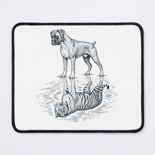 Item preview, Vintage Boxer Dog Reflection Tiger Dog Lover designed and sold by DoodleTortle.