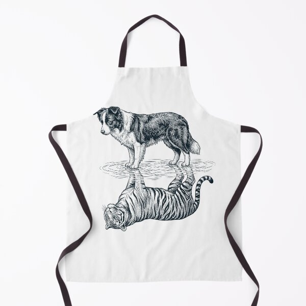 Item preview, Vintage Border Collie Reflection Tiger Dog Lover designed and sold by DoodleTortle.
