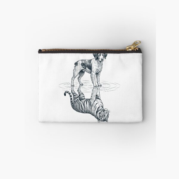 Item preview, Vintage Brittany Reflection Tiger Dog Lover designed and sold by DoodleTortle.