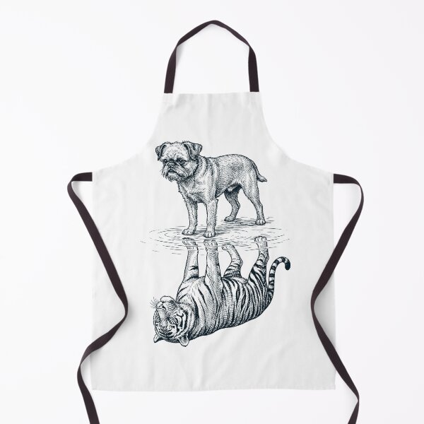 Item preview, Vintage Brussels Griffon Reflection Tiger Dog Lover designed and sold by DoodleTortle.