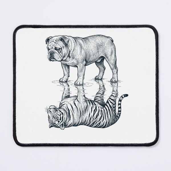 Item preview, Vintage Bulldog Reflection Tiger Dog Lover designed and sold by DoodleTortle.