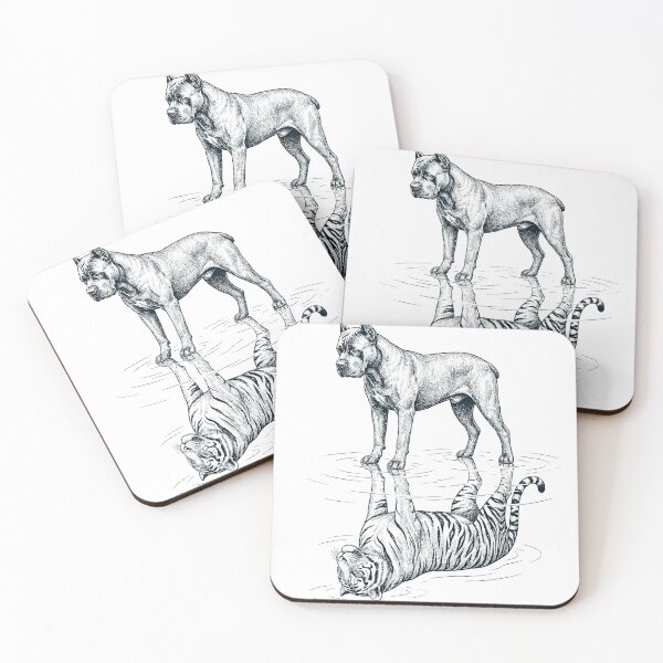 Item preview, Vintage Cane Corso Reflection Tiger Dog Lover designed and sold by DoodleTortle.