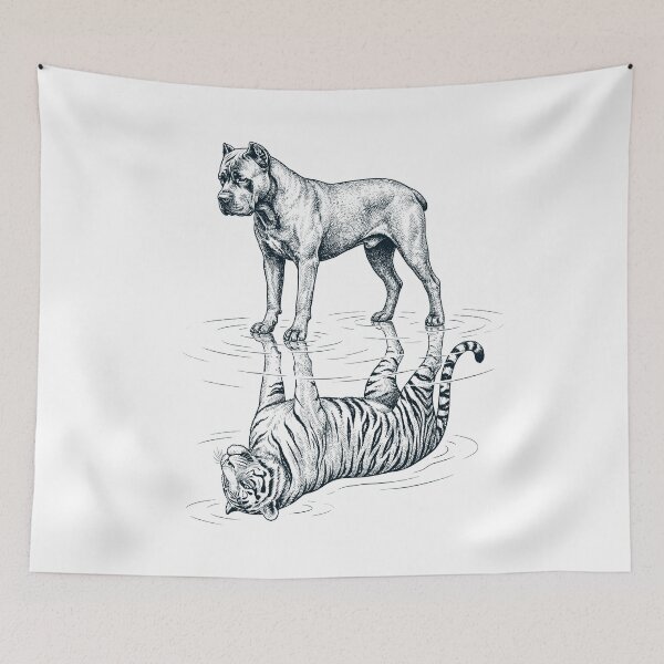 Item preview, Vintage Cane Corso Reflection Tiger Dog Lover designed and sold by DoodleTortle.