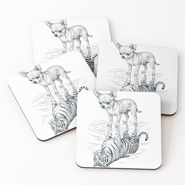 Item preview, Vintage Chihuahua Reflection Tiger Dog Lover designed and sold by DoodleTortle.