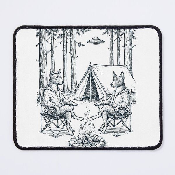 Item preview, Vintage Basenji Camping UFO Dog Mom Dad Lover designed and sold by TerryConnells.