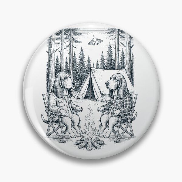 Item preview, Vintage Basset Hound Camping UFO Dog Mom Dad Lover designed and sold by TerryConnells.
