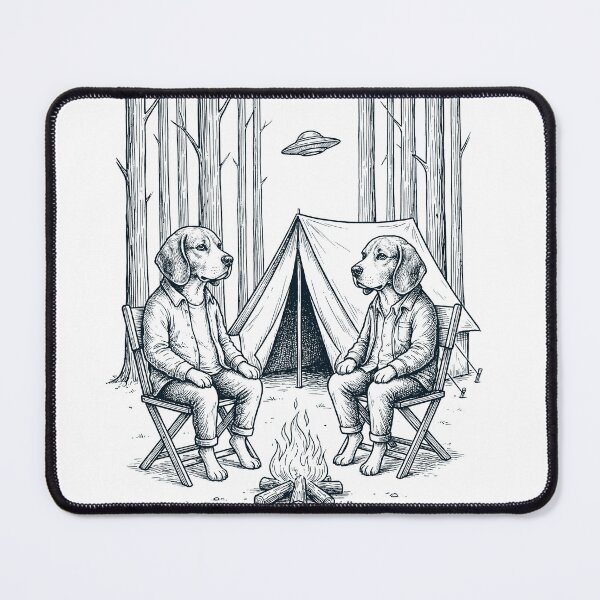 Item preview, Vintage Beagle Camping UFO Dog Mom Dad Lover designed and sold by TerryConnells.