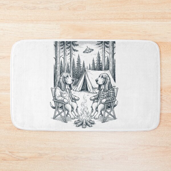 Item preview, Vintage Basset Hound Camping UFO Dog Mom Dad Lover designed and sold by TerryConnells.
