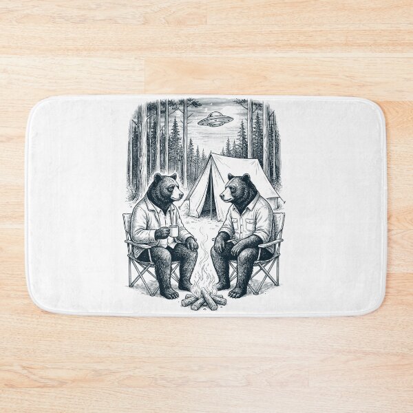 Item preview, Vintage Bear Camping UFO Animal Lover designed and sold by TerryConnells.
