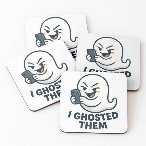 Item preview, I Ghosted Them Funny Ghost Holding Phone Aesthetic Meme designed and sold by AlanyaArtX.