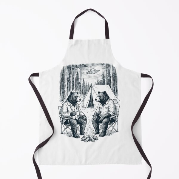 Item preview, Vintage Bear Camping UFO Animal Lover designed and sold by TerryConnells.