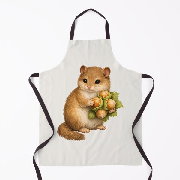 Item preview, Hazel Dormouse with Hazelnut Cluster Illustration designed and sold by Ombrya.