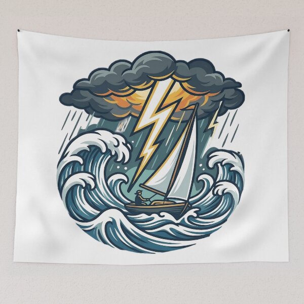 Item preview, Sailboat Escape Design – Ocean Adventure Art designed and sold by Lidel.