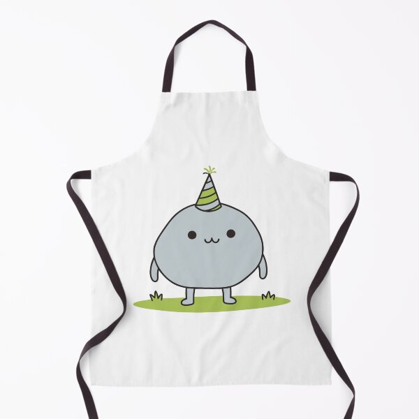 Item preview, Cute Round Blue Blob Wearing Striped Party Hat designed and sold by mseymo.