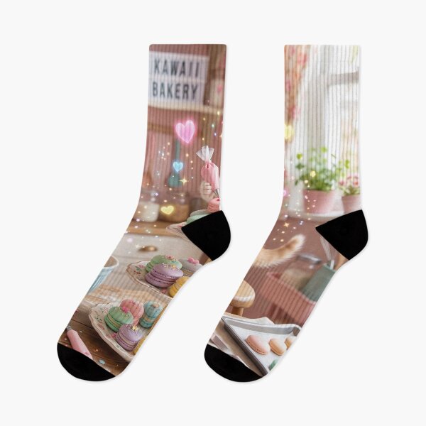 Item preview, Kawaii Kitten Macaron Baker – Cute Pastel Bakery Cat Art designed and sold by Furfolkz.
