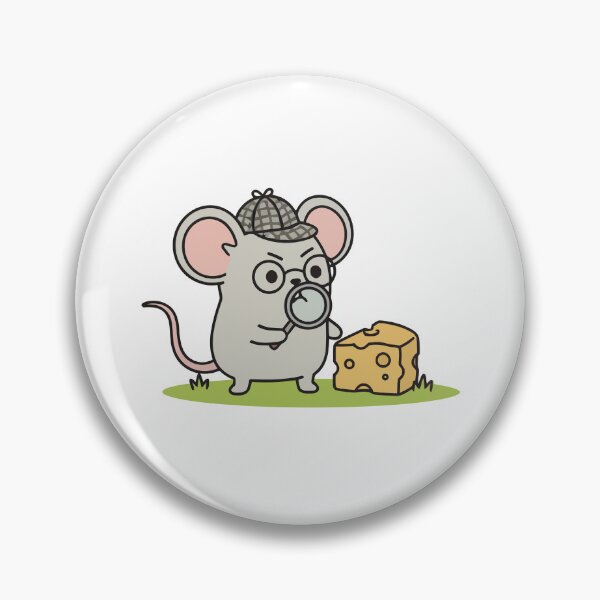Item preview, Detective Mouse Investigating Cheese with Magnifying Glass designed and sold by mseymo.