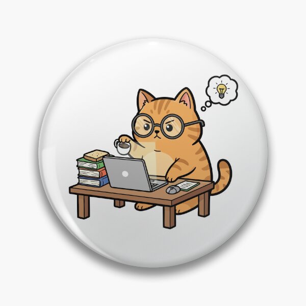 Item preview, Orange Tabby Cat Working on Laptop with Coffee designed and sold by mseymo.