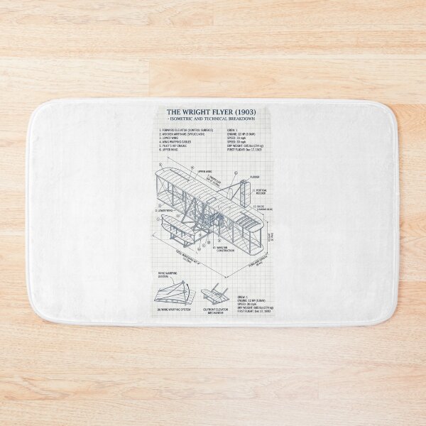 Item preview, Wright Brothers Aircraft Flyer Technical Engineering Blueprint Drawing designed and sold by Rhu Creations.