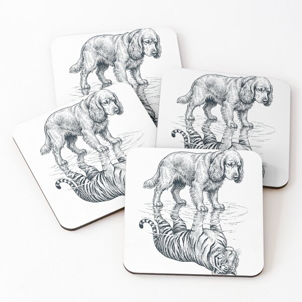 Item preview, Vintage Cocker Spaniel Reflection Tiger Dog Lover designed and sold by DoodleTortle.