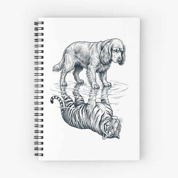 Item preview, Vintage Cocker Spaniel Reflection Tiger Dog Lover designed and sold by DoodleTortle.