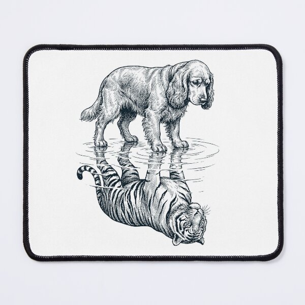 Item preview, Vintage Cocker Spaniel Reflection Tiger Dog Lover designed and sold by DoodleTortle.