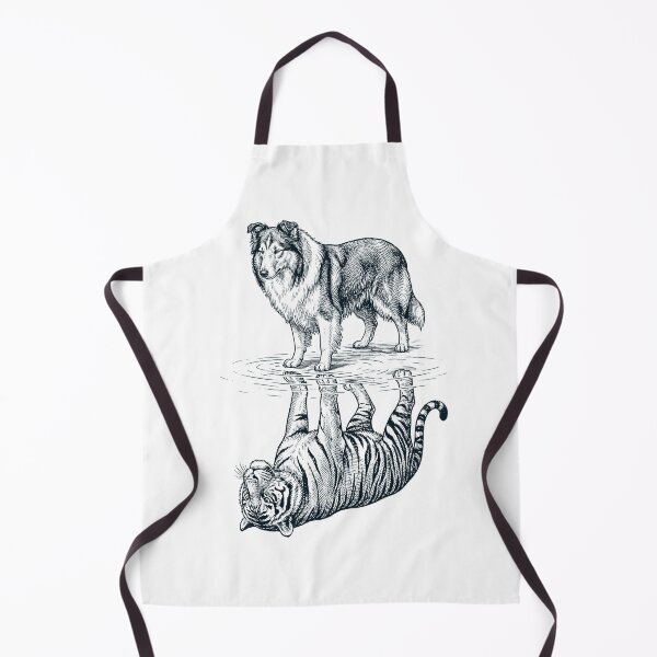 Item preview, Vintage Collie Reflection Tiger Dog Lover designed and sold by DoodleTortle.