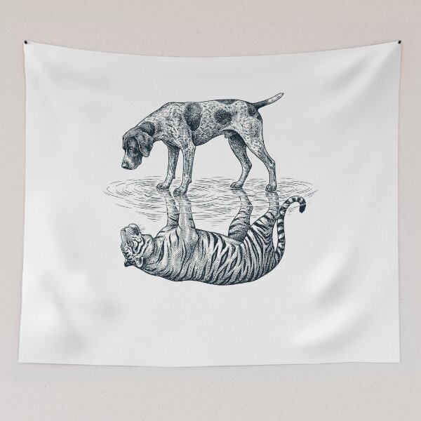 Item preview, Vintage German Shorthaired Pointer Reflection Tiger Dog Lover designed and sold by DoodleTortle.