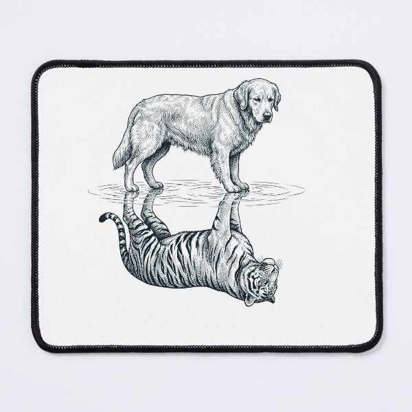 Item preview, Vintage Golden Retriever Reflection Tiger Dog Lover designed and sold by DoodleTortle.