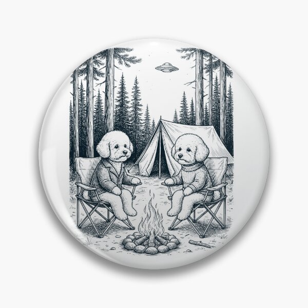 Item preview, Vintage Bichon Frise Camping UFO Dog Mom Dad Lover designed and sold by TerryConnells.