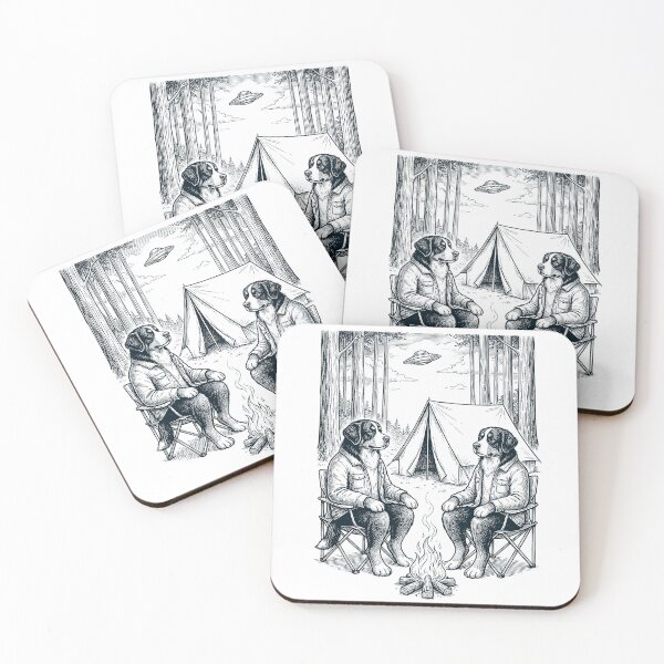 Item preview, Vintage Bernese Mountain Dog Camping UFO Dog Mom Dad Lover designed and sold by TerryConnells.