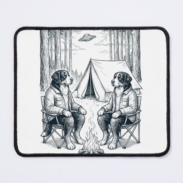 Item preview, Vintage Bernese Mountain Dog Camping UFO Dog Mom Dad Lover designed and sold by TerryConnells.