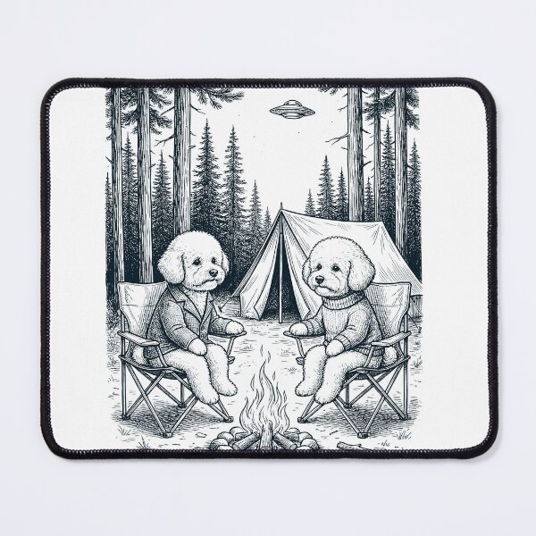 Item preview, Vintage Bichon Frise Camping UFO Dog Mom Dad Lover designed and sold by TerryConnells.