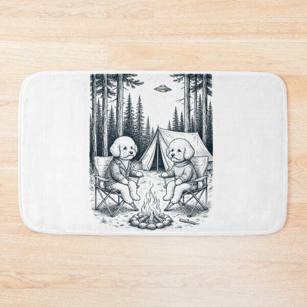 Item preview, Vintage Bichon Frise Camping UFO Dog Mom Dad Lover designed and sold by TerryConnells.