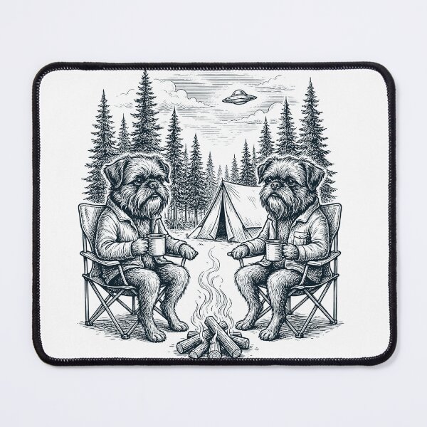 Item preview, Vintage Brussels Griffon Camping UFO Dog Mom Dad Lover designed and sold by TerryConnells.