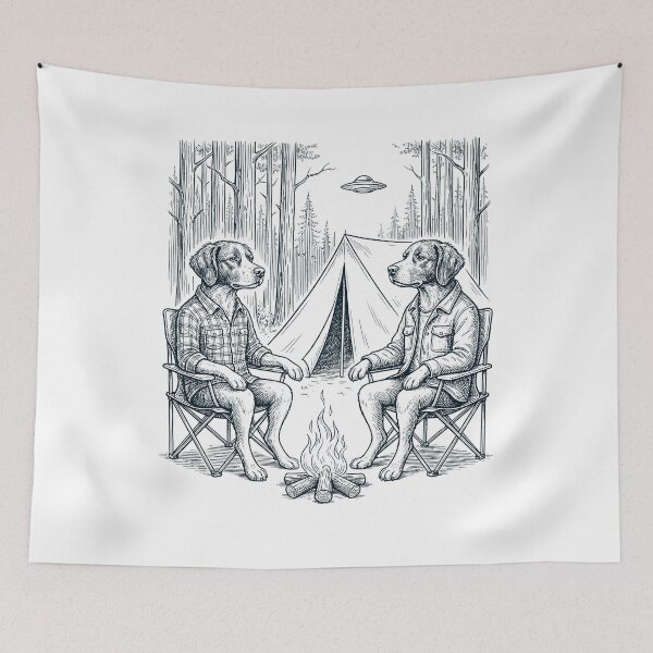 Item preview, Vintage Brittany Camping UFO Dog Mom Dad Lover designed and sold by TerryConnells.