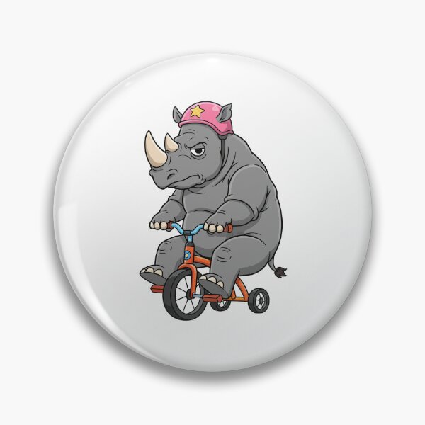 Item preview, Grumpy Rhino Riding a Small Orange Tricycle designed and sold by mseymo.