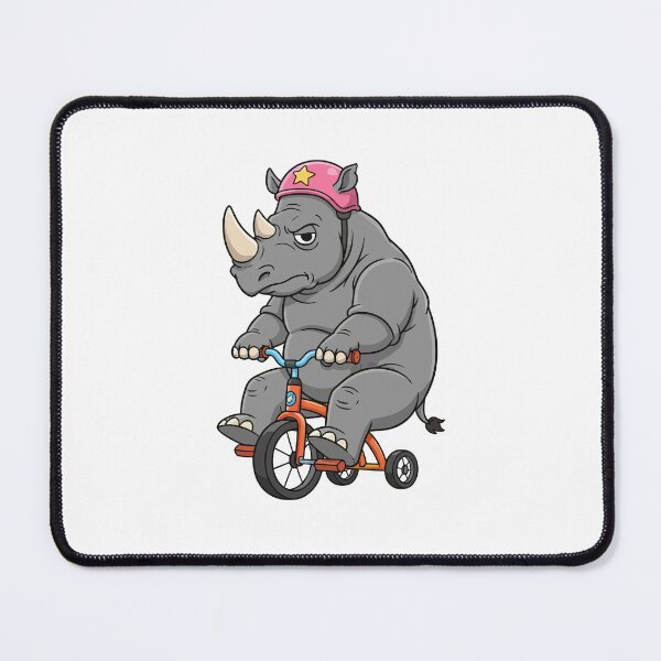 Item preview, Grumpy Rhino Riding a Small Orange Tricycle designed and sold by mseymo.