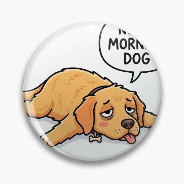 Item preview, Not a Morning Dog – Funny Lazy Puppy Coffee Lover Cartoon designed and sold by Furfolkz.