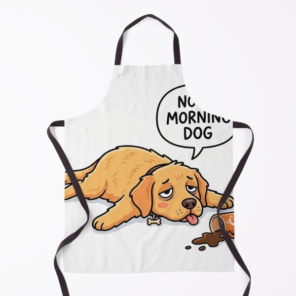 Item preview, Not a Morning Dog – Funny Lazy Puppy Coffee Lover Cartoon designed and sold by Furfolkz.