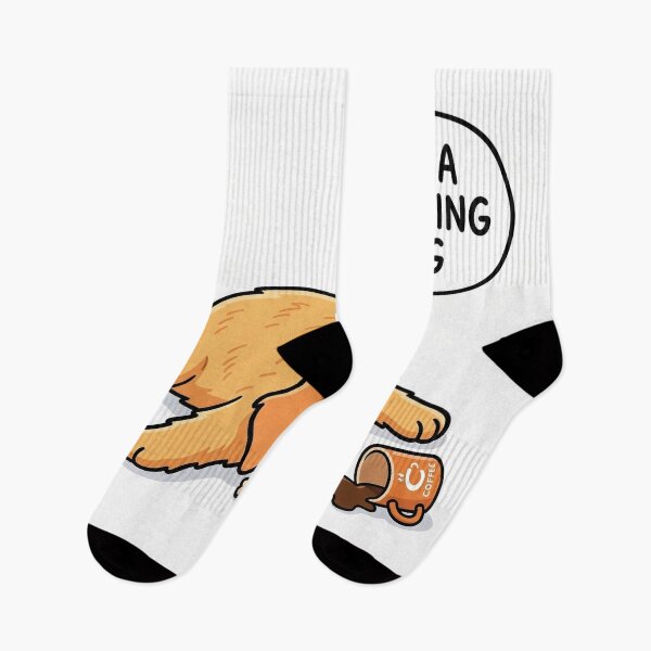 Item preview, Not a Morning Dog – Funny Lazy Puppy Coffee Lover Cartoon designed and sold by Furfolkz.