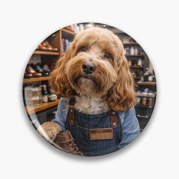 Item preview, Cockapoo Shoe Repairer in a Cobbler’s Workshop designed and sold by Paul Thompson Photography.