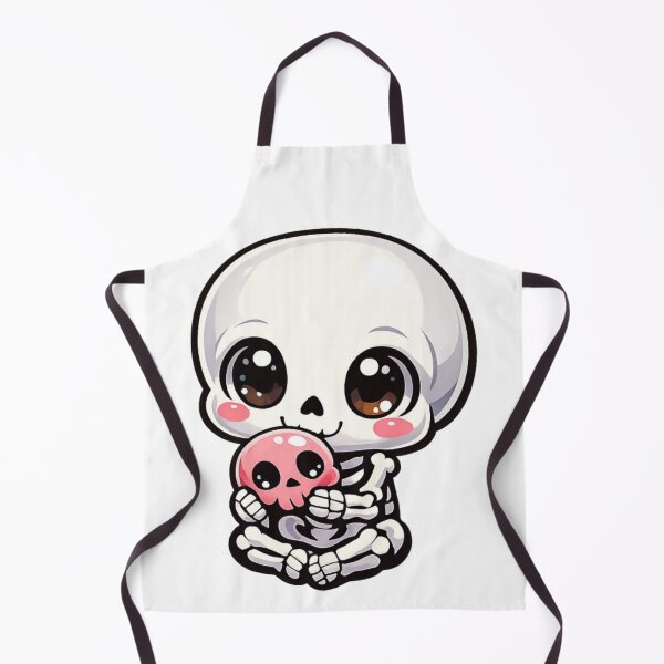 Item preview, Cute Chibi Skeleton - Kawaii Pastel Goth Skull Art designed and sold by Tw1nsAIArt.